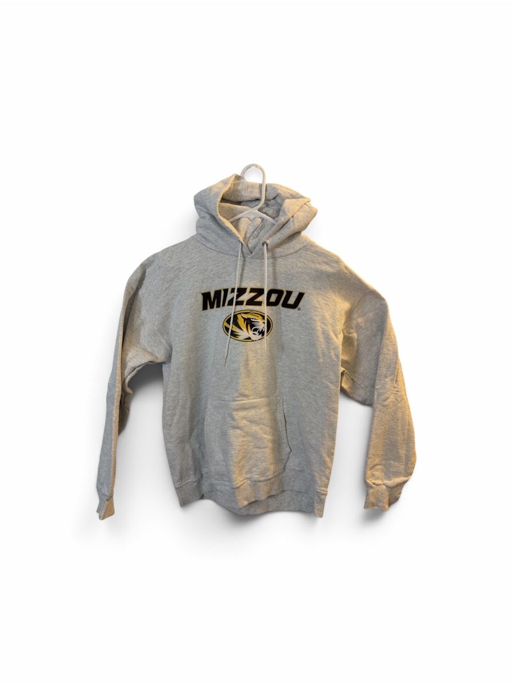 Hanes Gray MIZZOU Crewneck Hoodie with Tiger Logo
